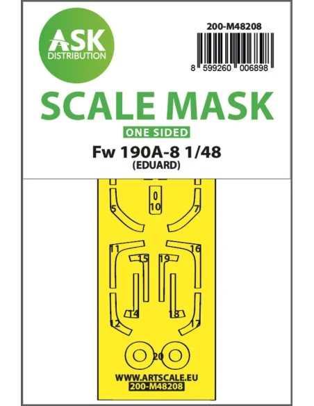 Fw 190A-8 one-sided express fit mask for Eduard, 1/48 - Art Scale K...