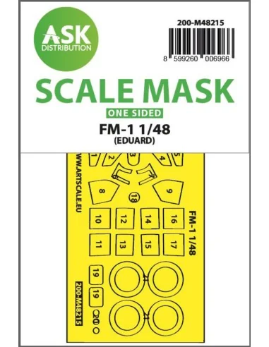 FM-1 one-sided express fit mask for Eduard, 1/48 - Art Scale Kit 20...