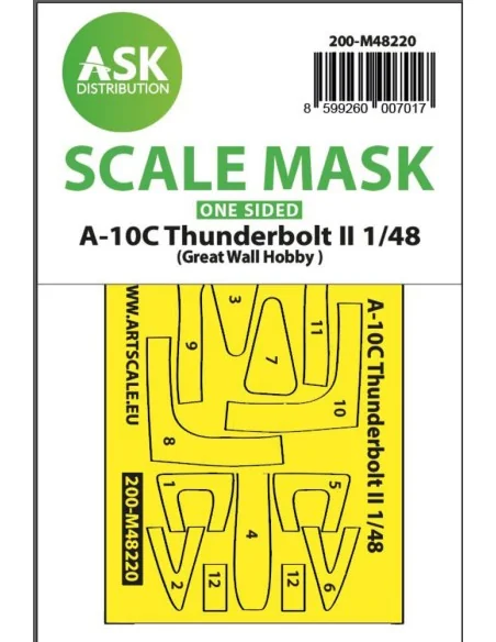 A-10C Thunderbolt II one-sided express fit mask for Great Wall Hobb...