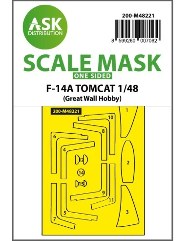 F-14A Tomcat one-sided express fit mask for Great Wall Hobby, 1/48 ...