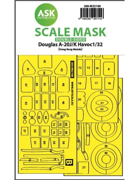 A-20J/K Havoc double-sided express mask for HK Models, 1/32 - Art S...