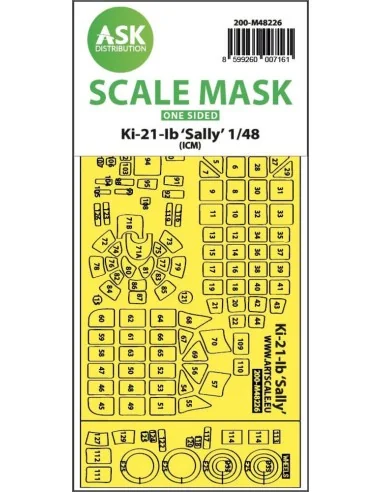 Ki-21-Ib Sally one-sided express fit mask for ICM, 1/48 - Art Scale...