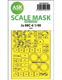 Ju 88C-6 one-sided express fit mask for ICM, 1/48 - Art Scale Kit 2...