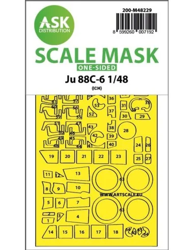 [NO_DESC] Ju 88C-6 one-sided express fit mask for ICM, 1/48 - Art S...