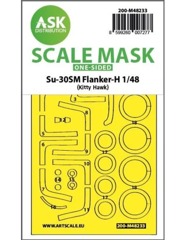 Su-30SM Flanker-H one-sided express fit mask for Kitty Hawk, 1/48 -...