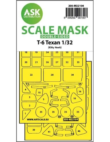 T-6 Texan double-sided express fit mask for Kitty Hawk, 1/32 - Art ...