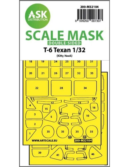 T-6 Texan double-sided express fit mask for Kitty Hawk, 1/32 - Art ...
