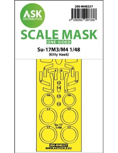Su-17M3/M4 one-sided express fit mask for Kitty Hawk, 1/48 - Art Sc...