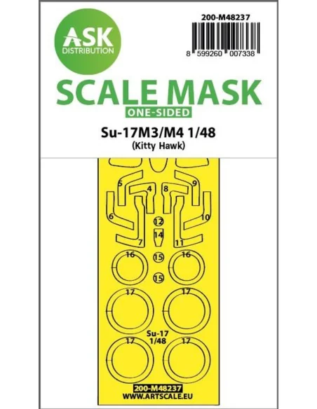 Su-17M3/M4 one-sided express fit mask for Kitty Hawk, 1/48 - Art Sc...