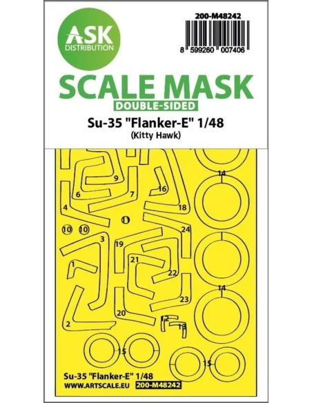 Su-35 Flanker-E double-sided express fit mask for Kitty Hawk, 1/48 ...