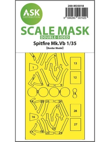 Spitfire Mk.Vb double-sided express fit painting mask for Border Mo...