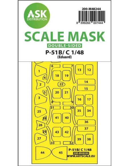 [NO_DESC] P-51B/C Mustang double-sided express fit mask for Eduard,...