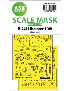 B-24J Liberator one-sided express fit mask for Hobby Boss, 1/48 - A...