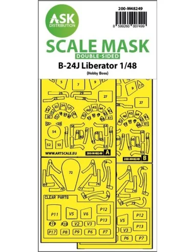 B-24J Liberator double-sided express fit mask for Hobby Boss, 1/48 ...