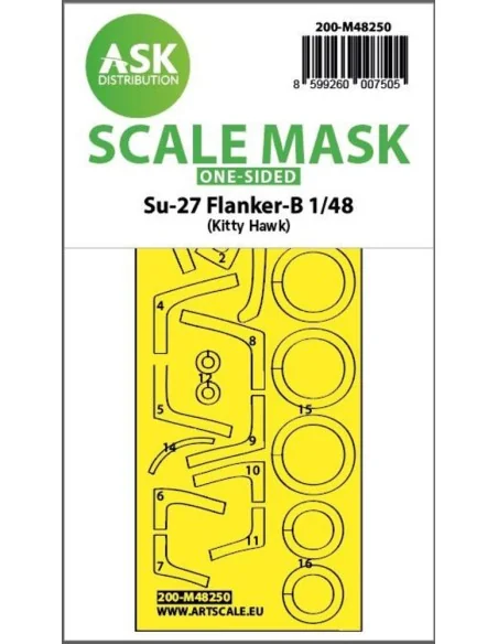 Su-27 Flanker-B one-sided express fit mask for Kitty Hawk, 1/48 - A...