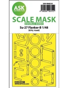 Su-27 Flanker-B double-sided express fit mask for Kitty Hawk, 1/48 ...