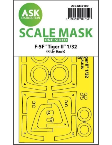 F-5F Tiger II one-sided express fit mask for Kitty Hawk, 1/32 - Art...