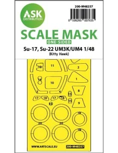 Su-17, Su-22 UM3K/UM4 one-sided express fit mask for Kitty Hawk, 1/...