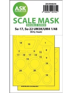 Su-17, Su-22 UM3K/UM4 double-sided express fit mask for Kitty Hawk,...