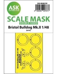 Bristol Bulldog Mk.II double-sided express fit mask for Airfix, 1/4...