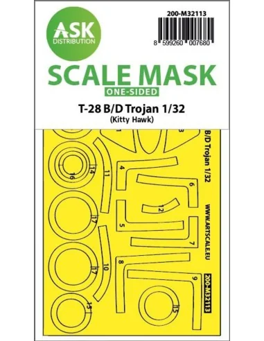 28-B/D Trojan one-sided express fit mask for Kitty Hawk, 1/32 - Art...