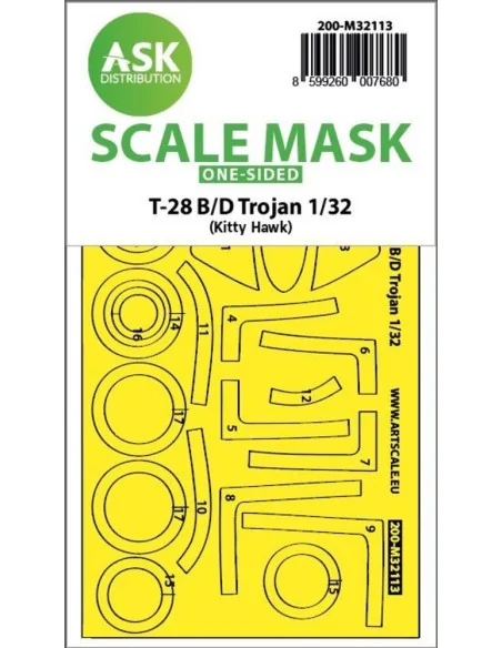 28-B/D Trojan one-sided express fit mask for Kitty Hawk, 1/32 - Art...