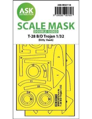 28-B/D Trojan double-sided express fit mask for Kitty Hawk, 1/32 - ...