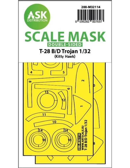 28-B/D Trojan double-sided express fit mask for Kitty Hawk, 1/32 - ...