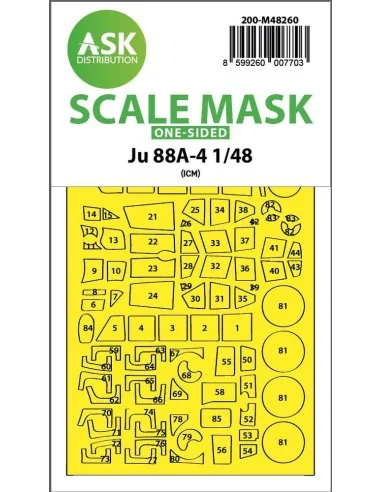 [NO_DESC] Ju 88A-4 one-sided express fit mask for ICM, 1/48 - Art S...