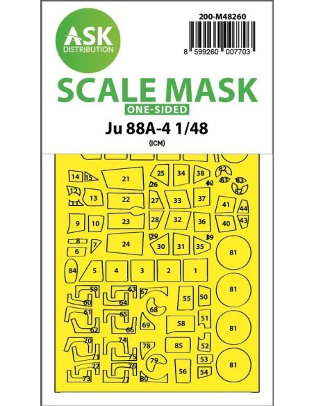 [NO_DESC] Ju 88A-4 one-sided express fit mask for ICM, 1/48 - Art S...
