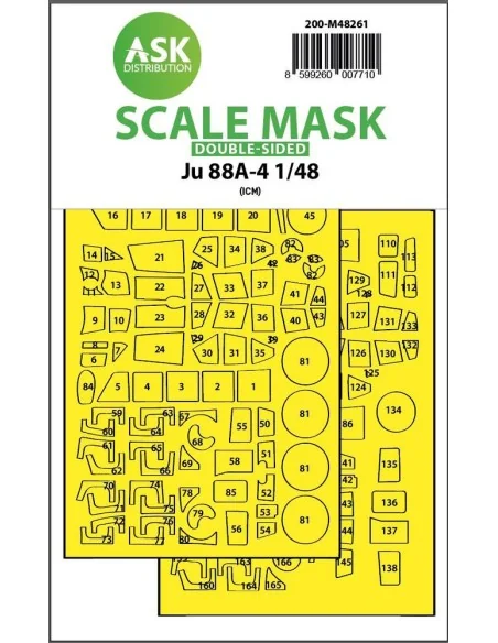 Ju 88A-4 double-sided express fit mask for ICM, 1/48 - Art Scale Ki...
