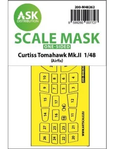Curtiss Tomahawk Mk.II one-sided express fit mask for Airfix, 1/48 ...