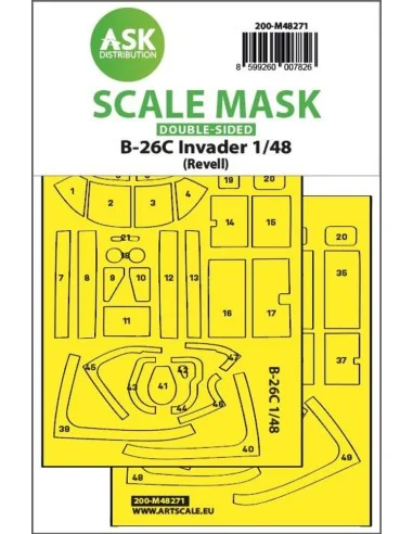 B-26C Invader double-sided express fit mask for Revell, 1/48 - Art ...