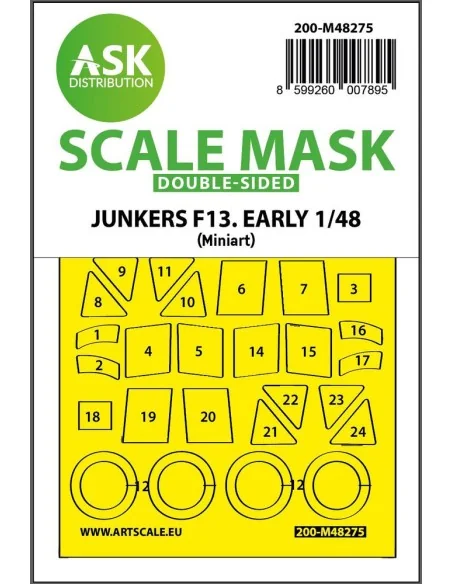 Junkers F-13 double-sided express fit mask for Miniart, 1/48 - Art ...