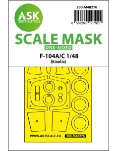 F-104A/C one-sided express fit mask for Kinetic, 1/48 - Art Scale K...