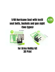 Hurricane Seat with textil seat belts, buckels and gun sight (two t...