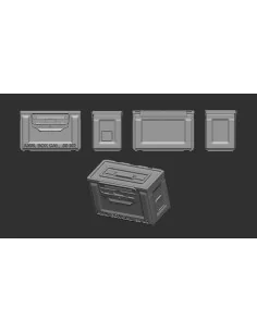 Ammo Box Cal. .50 M2 - 12 pc. of US ammunition boxes for a 12.7 mac...