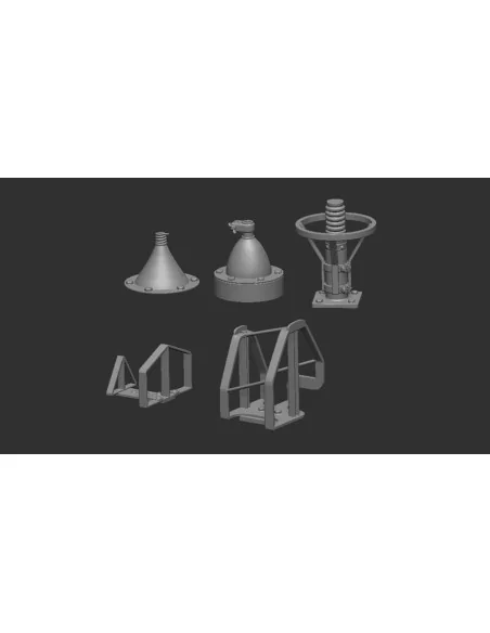 Aerial bases and roof sights - Britain, 1/35 - Art Scale Kit 200-A3...