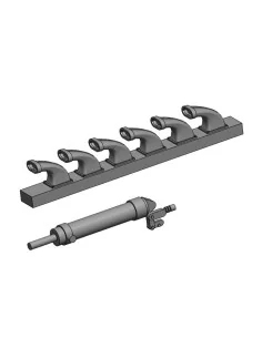 Me 109F/G Exhausts and hydraulic cylinder for undercarriage for Edu...