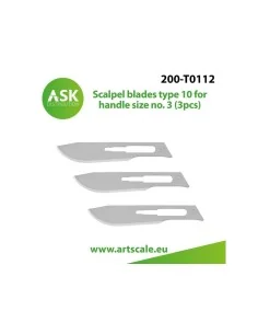 Scalpel blades type 10 for handle size no. 3 (3pcs) - Art Scale Kit...