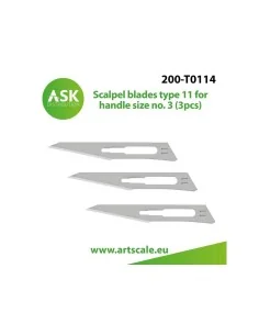 Scalpel blades type 11 for handle size no. 3 (3pcs) - Art Scale Kit...