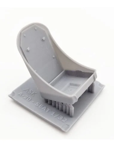 A-20J/K Havoc - Pilot seat, 3D print, without seat belts, 1/32 - Ar...