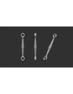 Turnbuckles 50 pc. - half and half 7, 5mm - 1, 1mm / 7, 0mm - 1, 0m...