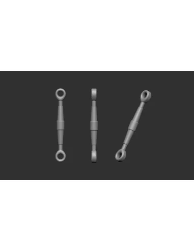 Turnbuckles 50 pc. - half and half 7, 5mm - 1, 1mm / 7, 0mm - 1, 0m...