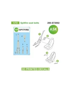 [NO_DESC] Spitfire seat belts - 3D printed decals by ASK, 1/72 - Ar...