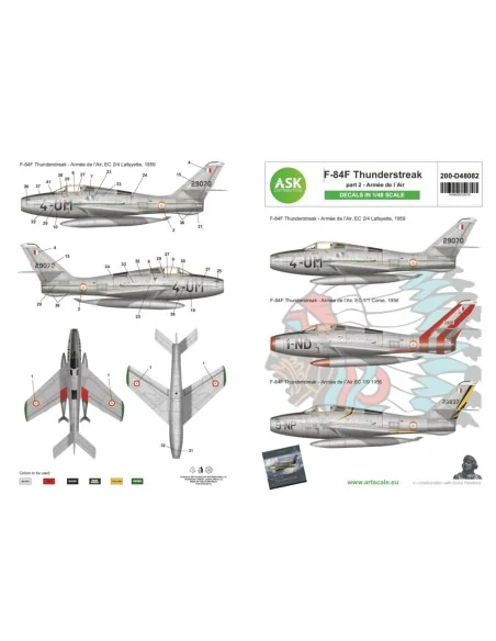 F-84F Thunderstreak part 2 - Armée de l´Air, 1/48 - Art Scale Kit 2...