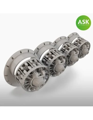 [NO_DESC] B-29 engine set - Wright R-3350-57, 4 pc. set, ASK 200-A4...