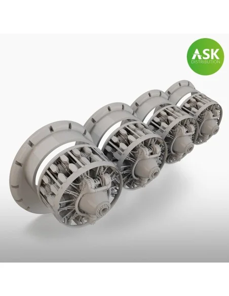 [NO_DESC] B-29 engine set - Wright R-3350-57, 4 pc. set, ASK 200-A4...