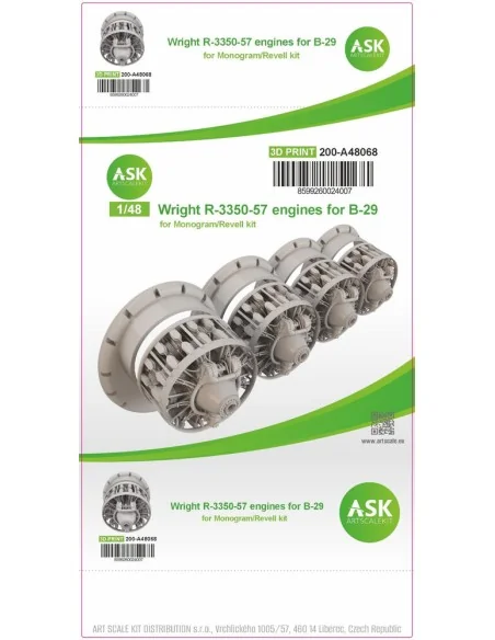 [NO_DESC] B-29 engine set - Wright R-3350-57, 4 pc. set, ASK 200-A4...