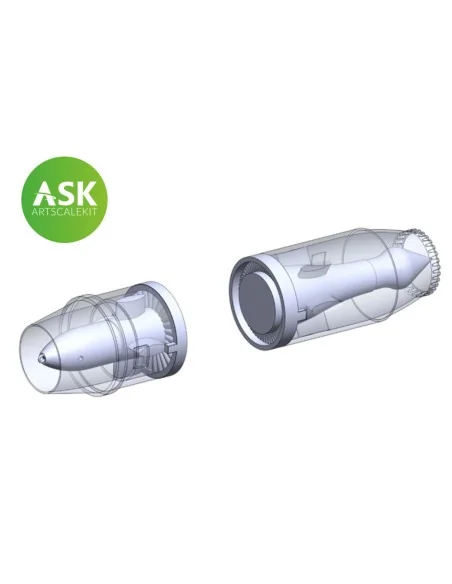 Me 262 engines (closed) detail set - 3D print for Arma Hobby, 1/72 ...